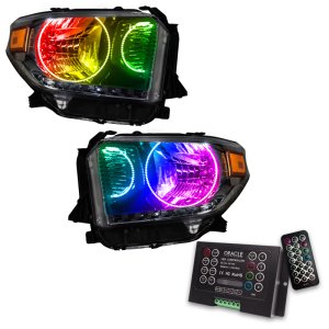 Toyota Tundra Headlight Assemblies - ORACLE Lighting - SMD Dual Halo Kit, ColorSHIFT with 2.0 Controller - `14-`17